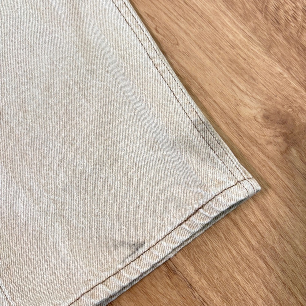 Levis 501 Mens Tan Sand Denim Jeans Straight Leg Button Fly Made in USA 36x34 - Picture 8 of 8